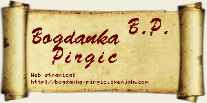 Bogdanka Pirgić vizit kartica